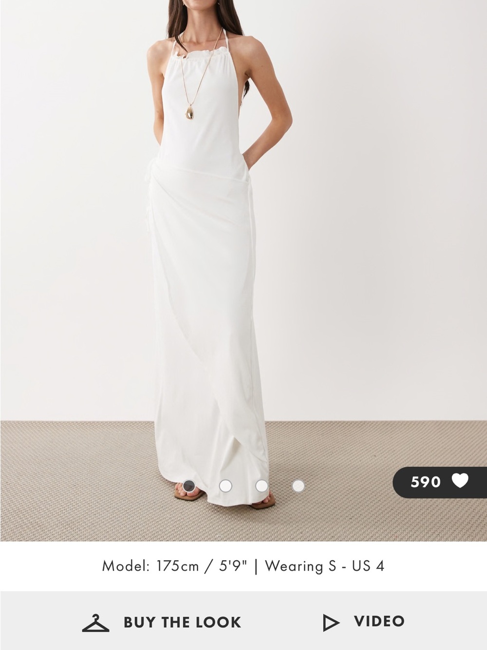 White Halter Maxi Skirt Dress